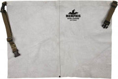 MCR Safety - 24 x 18" Flame Resistant/Retardant & Welding Waist Apron - Leather, 14 oz Material, Gray - Americas Industrial Supply