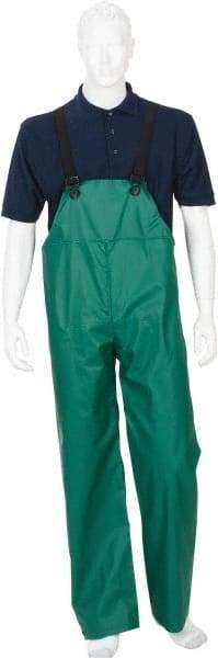 MCR Safety - Size 4XL, Green, Rain, Limited Flammability Overall - Snap Ankle, Take Up Snaps Wrist - Americas Industrial Supply