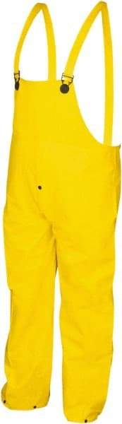 MCR Safety - Size L, Yellow, Rain, Limited Flammability Overall - Snap Ankle, Take Up Snaps Wrist - Americas Industrial Supply