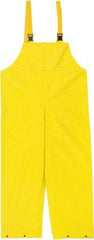 MCR Safety - Size L, Yellow, Rain, Limited Flammability Overall - Snap Ankle, Take Up Snaps Wrist - Americas Industrial Supply