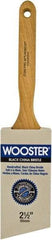 Wooster Brush - 2-1/2" Angled Hog Sash Brush - 2-15/16" Bristle Length, 7-7/8" Maple Fluted Handle - Americas Industrial Supply