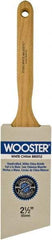 Wooster Brush - 2-1/2" Angled Hog Sash Brush - 3-3/16" Bristle Length, 7-7/8" Maple Fluted Handle - Americas Industrial Supply