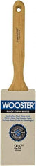 Wooster Brush - 2-1/2" Flat Hog Sash Brush - 3-3/16" Bristle Length, 6-1/8" Maple Fluted Handle - Americas Industrial Supply