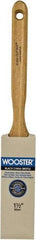 Wooster Brush - 1-1/2" Flat Hog Sash Brush - 2-11/16" Bristle Length, 5-1/8" Maple Fluted Handle - Americas Industrial Supply