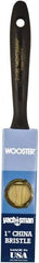 Wooster Brush - 1" Flat Hog Varnish Brush - 2-3/16" Bristle Length, 6-1/2" Plastic Beavertail Handle - Americas Industrial Supply