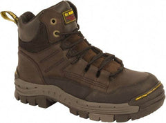 Dr. Martens - Men's Size 7 Medium Width Composite Work Boot - Brown, Leather Upper, Rubber Outsole, 6-1/2" High, Non-Slip - Americas Industrial Supply