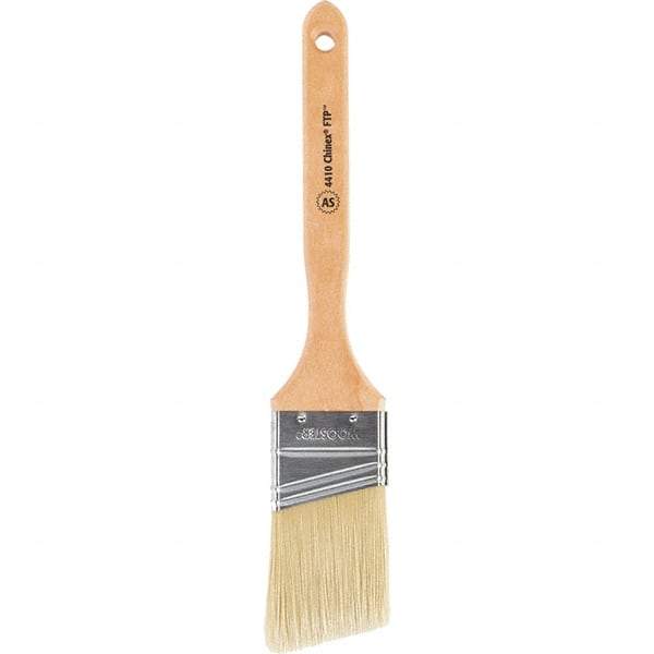 Wooster Brush - 2" Angled Synthetic Sash Brush - 2-11/16" Bristle Length, 7-7/8" Maple Fluted Handle - Americas Industrial Supply