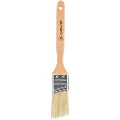 Wooster Brush - 1-1/2" Angled Synthetic Sash Brush - 2-7/16" Bristle Length, 7-7/8" Maple Fluted Handle - Americas Industrial Supply