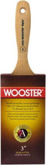 Wooster Brush - 3" Oval Synthetic Varnish Brush - 3-7/16" Bristle Length, 6-1/4" Maple Beavertail Handle - Americas Industrial Supply