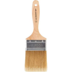 Wooster Brush - 3" Flat Synthetic Varnish Brush - 3-3/16" Bristle Length, 6-1/2" Maple Beavertail Handle - Americas Industrial Supply