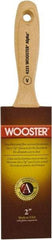 Wooster Brush - 2" Flat Synthetic Varnish Brush - 2-11/16" Bristle Length, 6-1/2" Maple Beavertail Handle - Americas Industrial Supply