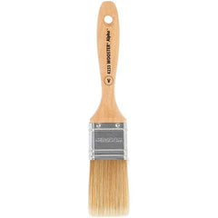 Wooster Brush - 1-1/2" Flat Synthetic Varnish Brush - 2-7/16" Bristle Length, 6-1/2" Maple Beavertail Handle - Americas Industrial Supply