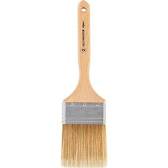 Wooster Brush - 3" Flat Synthetic Sash Brush - 3-3/16" Bristle Length, 7-7/8" Maple Fluted Handle - Americas Industrial Supply