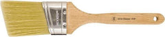 Wooster Brush - 2-1/2" Oval/Angle Synthetic Varnish Brush - 3-3/16" Bristle Length, 8" Maple Fluted Handle - Americas Industrial Supply