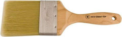 Wooster Brush - 3" Flat Synthetic Wall Brush - 3-7/16" Bristle Length, 6-1/4" Maple Beavertail Handle - Americas Industrial Supply