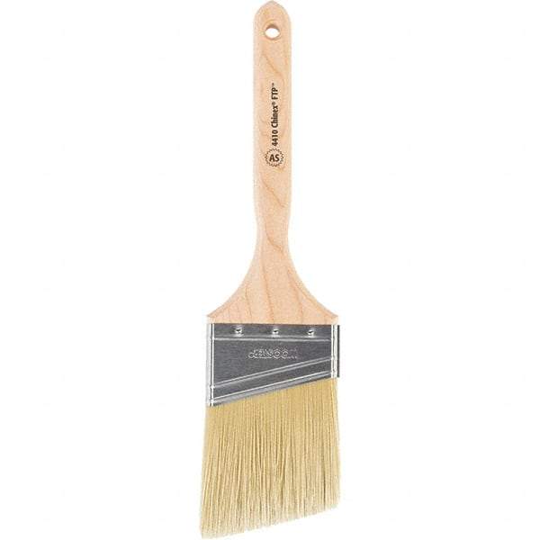 Wooster Brush - 3" Angled Synthetic Sash Brush - 3-3/16" Bristle Length, 7-7/8" Maple Fluted Handle - Americas Industrial Supply