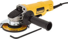 DeWALT - 4-1/2" Wheel Diam, 12,000 RPM, Corded Angle & Disc Grinder - 5/8-11 Spindle, 120 Volts, 7.5 Amps - Americas Industrial Supply