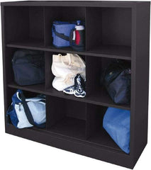 Sandusky Lee - 3 Shelf, Closed Shelving Cubby Cabinet - 46 Inch Wide x 18 Inch Deep x 52 Inch High, Black - Americas Industrial Supply