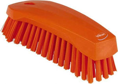 Vikan - 1.3" Bristle Length, Polyester Scrub Brush - 3" Wide Head, 8" OAL, Orange, Polypropylene Block - Americas Industrial Supply
