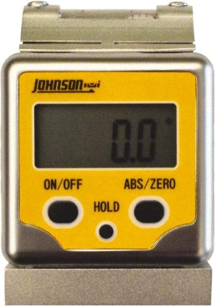 Johnson Level & Tool - (2) 180° Measuring Range, Magnetic Base Digital Protractor - 0.10° Resolution, Accuracy Up to 0.10°, CR2032 Lithium Battery Not Included - Americas Industrial Supply