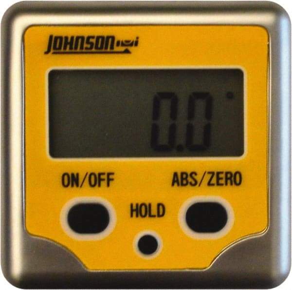Johnson Level & Tool - (2) 180° Measuring Range, Magnetic Base Digital Protractor - 0.10° Resolution, Accuracy Up to 0.10°, CR2032 Lithium Battery Not Included - Americas Industrial Supply