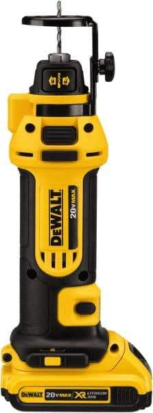 DeWALT - 1/4 and 1/8 Inch Collet, 2,600 RPM, Spiral Saw - 20 Volts, 2 Batteries, Charger Included - Americas Industrial Supply