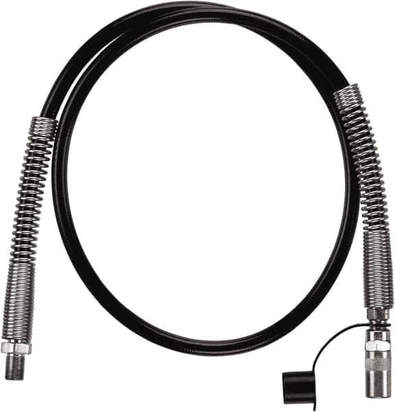 DeWALT - 2' Long, 10,000 psi Operating Pressure, Rubber Grease Gun Hose - 1/8 NPT, 689 bar Burst Pressure - Americas Industrial Supply