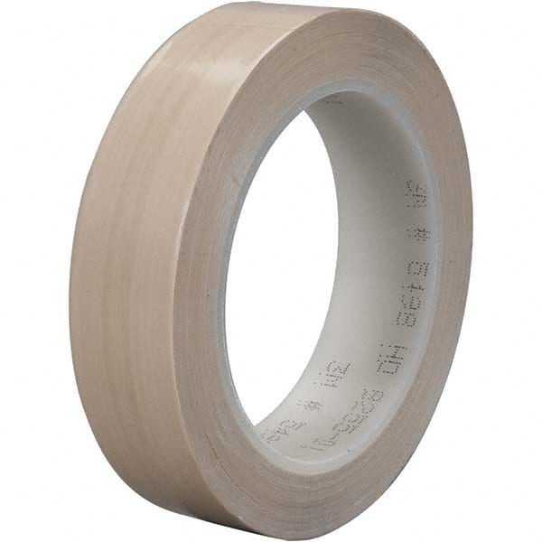 3M - 36 Yd x 1" Beige PTFE Film Tape - Americas Industrial Supply