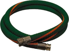 Alliance Hose & Rubber - 3" ID x 3.63" OD x 10' OAL, Cam & Groove Chemical Handling Hose - 125 Max Working psi, -40 to 150°F, 9" Bend Radius, 3" Fitting, Green - Americas Industrial Supply