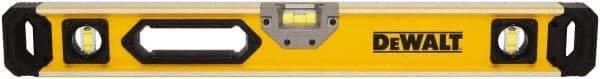 DeWALT - Magnetic 78" Long 3 Vial Box Beam Level - Aluminum, Yellow - Americas Industrial Supply