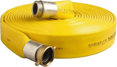 Alliance Hose & Rubber - 6" ID x 6.48 OD, 150 Working psi, Yellow Pliovic Hose, Lays Flat - 50' Long, -10 to 150°F - Americas Industrial Supply