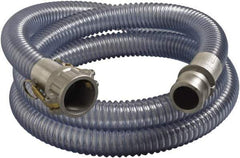 Alliance Hose & Rubber - 1-1/2" Inside x 1.88" Outside Diam, Food & Beverage Hose - 4" Bend Radius, Clear, 10' Long, 50 Max psi, 29 Vacuum Rating - Americas Industrial Supply
