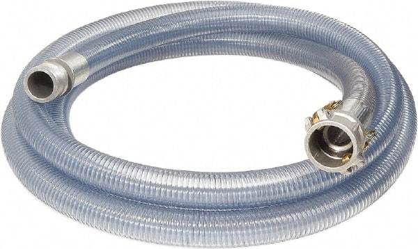 Alliance Hose & Rubber - 2-1/2" Inside x 2.89" Outside Diam, Food & Beverage Hose - 10" Bend Radius, Clear, 10' Long, 65 Max psi, 29 Vacuum Rating - Americas Industrial Supply