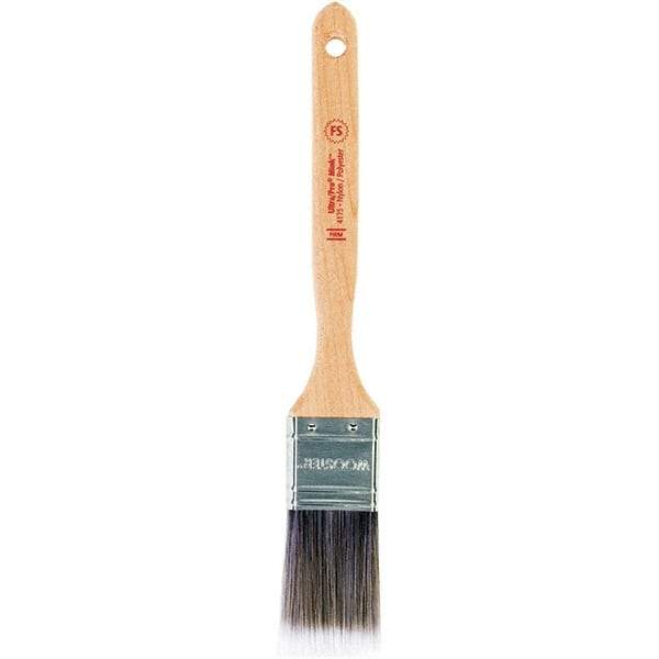 Wooster Brush - 1-1/2" Flat Nylon/Polyester Sash Brush - 2-7/16" Bristle Length, 7.88" Maple Fluted Handle - Americas Industrial Supply