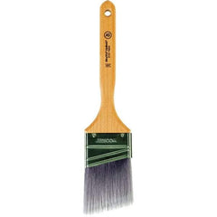 Wooster Brush - 2-1/2" Angled Synthetic Sash Brush - 2-15/16" Bristle Length, 7.77" Maple Fluted Handle - Americas Industrial Supply