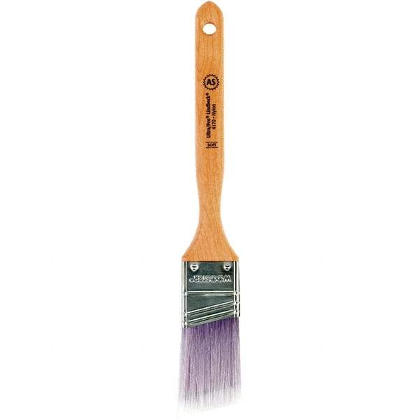 Wooster Brush - 1-1/2" Angled Synthetic Sash Brush - 2-7/16" Bristle Length, 7.77" Maple Fluted Handle - Americas Industrial Supply