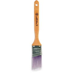 Wooster Brush - 1-1/2" Angled Synthetic Sash Brush - 2-7/16" Bristle Length, 7.77" Maple Fluted Handle - Americas Industrial Supply