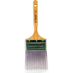 Wooster Brush - 3" Flat Synthetic Varnish Brush - 3-3/16" Bristle Length, 6-1/4" Maple Dowel Handle - Americas Industrial Supply