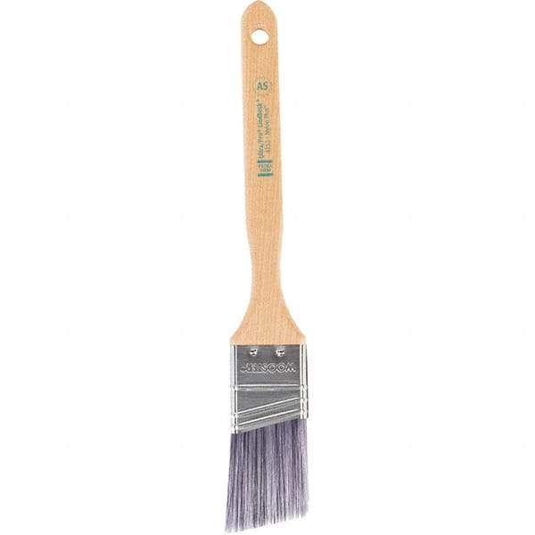 Wooster Brush - 1-1/2" Angled Synthetic Sash Brush - 2-7/16" Bristle Length, 7.88" Maple Fluted Handle - Americas Industrial Supply