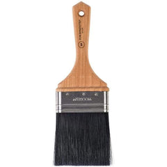 Wooster Brush - 3" Flat Synthetic Varnish Brush - 3-3/16" Bristle Length, 5-1/2" Maple Beavertail Handle - Americas Industrial Supply