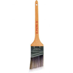 Wooster Brush - 2" Angled Nylon/Polyester Sash Brush - 2-7/16" Bristle Length, 8" Maple Rattail Handle - Americas Industrial Supply