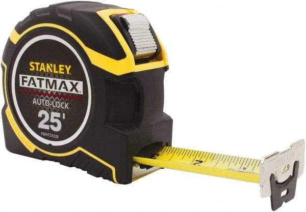 Stanley - 25' x 1-1/4" Tape Measure - 1/16" Graduation - Americas Industrial Supply
