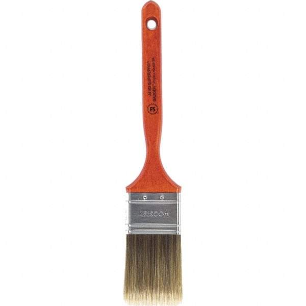 Wooster Brush - 2" Flat Nylon/Polyester Sash Brush - 2-11/16" Bristle Length, 7-3/16" Wood Fluted Handle - Americas Industrial Supply