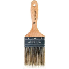 Wooster Brush - 3" Flat Nylon/Polyester Wall Brush - 3-7/16" Bristle Length, 6-1/4" Maple Beavertail Handle - Americas Industrial Supply