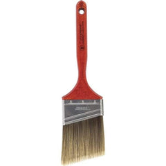 Wooster Brush - 3" Angled Nylon/Polyester Sash Brush - 3-3/16" Bristle Length, 7-3/16" Wood Fluted Handle - Americas Industrial Supply