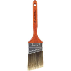 Wooster Brush - 2-1/2" Angled Nylon/Polyester Sash Brush - 2-15/16" Bristle Length, 7-3/16" Wood Fluted Handle - Americas Industrial Supply