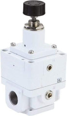 PRO-SOURCE - 1/4 NPT Port, 42 CFM, Miniature Regulator - 1.45 to 116 psi Range, 145 Max psi Supply Pressure, 1/8" Gauge Port Thread, 2.13" Wide x 5.16" High - Americas Industrial Supply