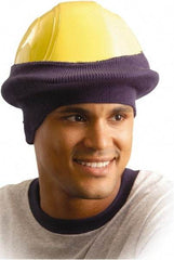 OccuNomix - One Size Fits All Size, Blue/Yellow, Over Hard Hat Ear Band Winter Liner - Regular Length, 1 Layer - Americas Industrial Supply