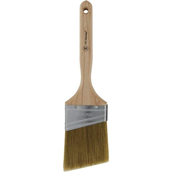 Wooster Brush - 3" Angled Hog Sash Brush - 3-3/16" Bristle Length, 7-1/8" Plastic Fluted Handle - Americas Industrial Supply