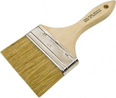 Wooster Brush - 4" Flat Hog Chip Brush - 2" Bristle Length, 5-3/4" Wood Beavertail Handle - Americas Industrial Supply